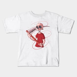 Japanese Sci-fi Skeleton - Vector art illustration Kids T-Shirt